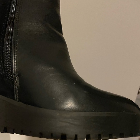 🇬🇧 black leather and suede platform ankle boots ✨ - Picture 12 of 13